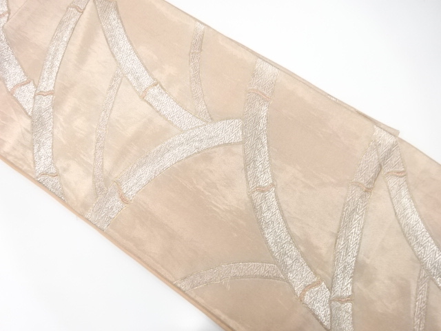 JAPANESE KIMONO / ANTIQUE FUKURO OBI / SILK / WOVEN GRID